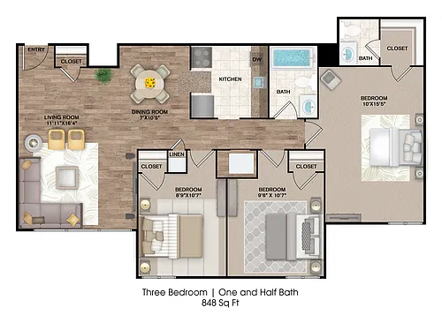 Floor plan 3 Bedroom