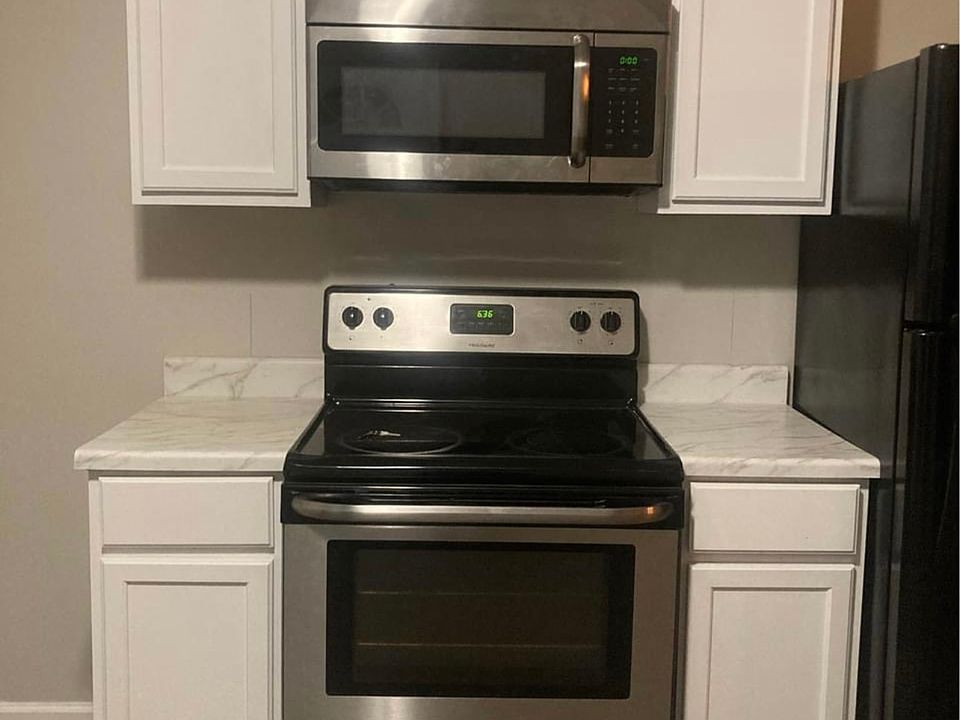 Stainless steal and black stove