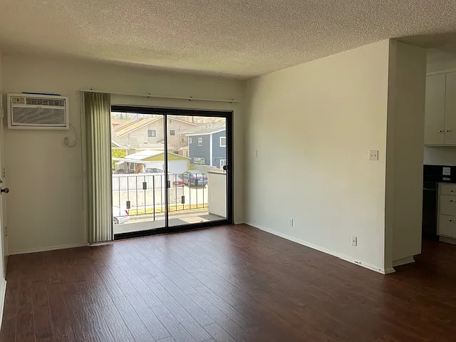 living room with balcony
