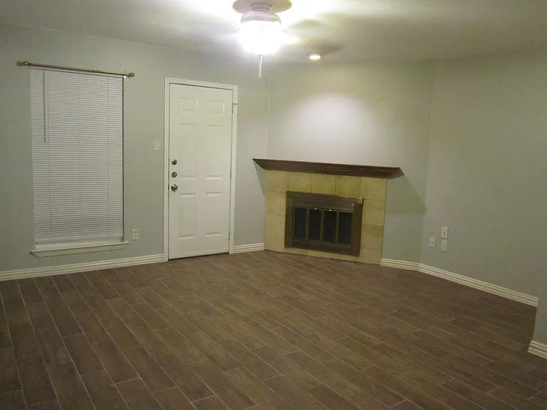 Living room and fireplace