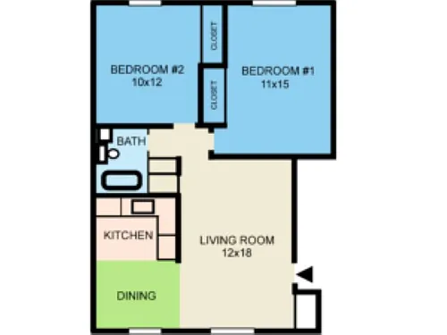 Floor plan 2 Bedroom
