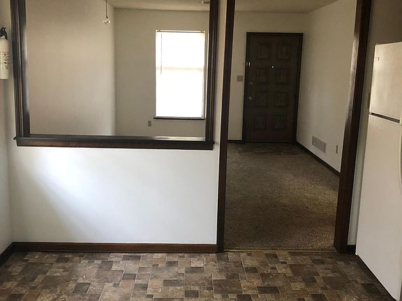 View from kitchen into living room
