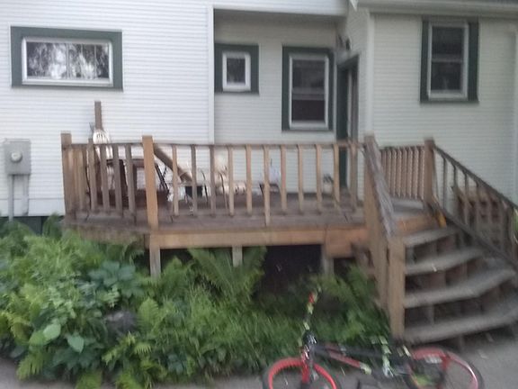 Back deck/entry view from garage door.