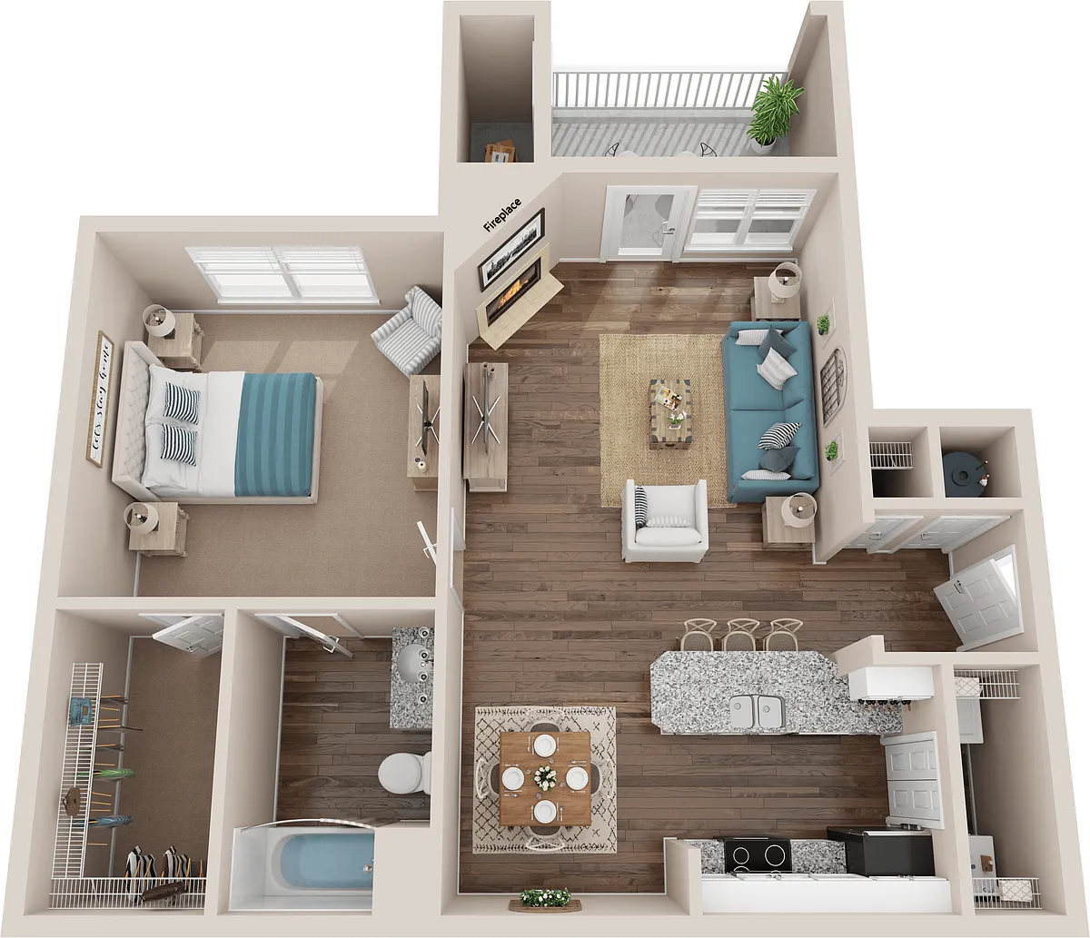 Floor plan 1x1-Classic