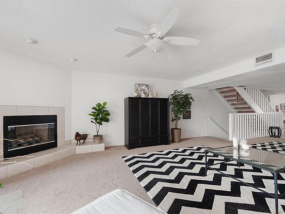 Living room with fire place