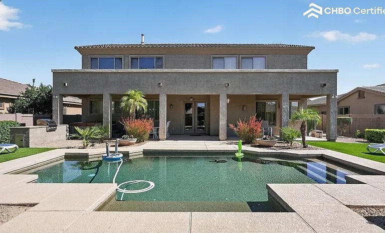 Heated pool when you need it.