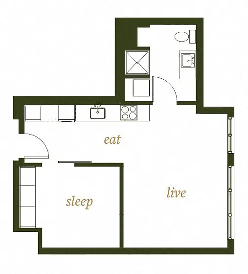 Floor plan One Bed F1