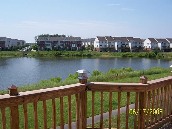 Deck overlooking pond