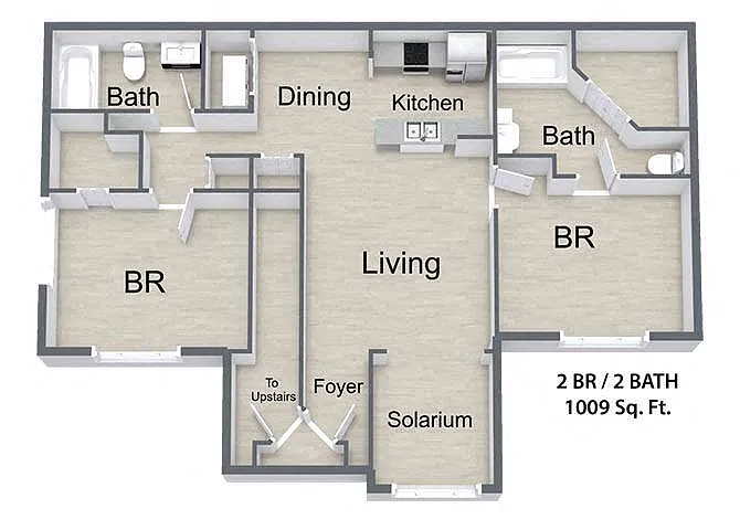 Floor plan Two Bedroom