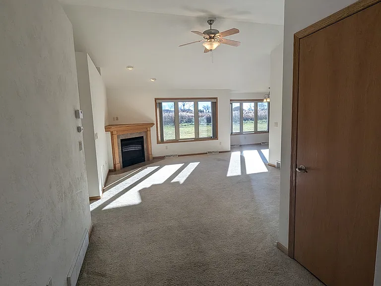 Entering from front door.
Door on right leads to basement.