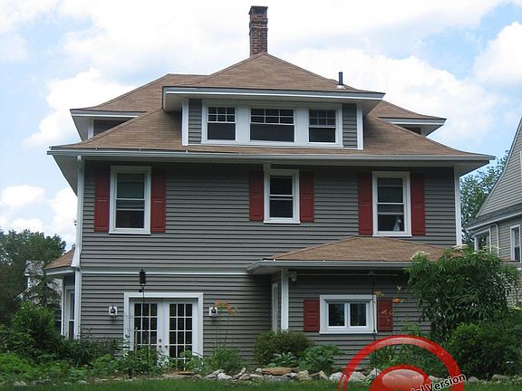 Rear Exterior View with new French Doors