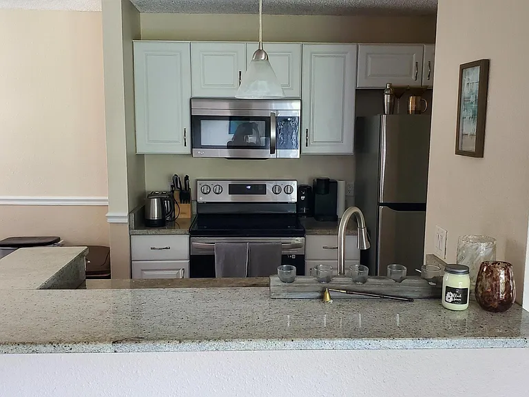 Kitchen with granite counter tops