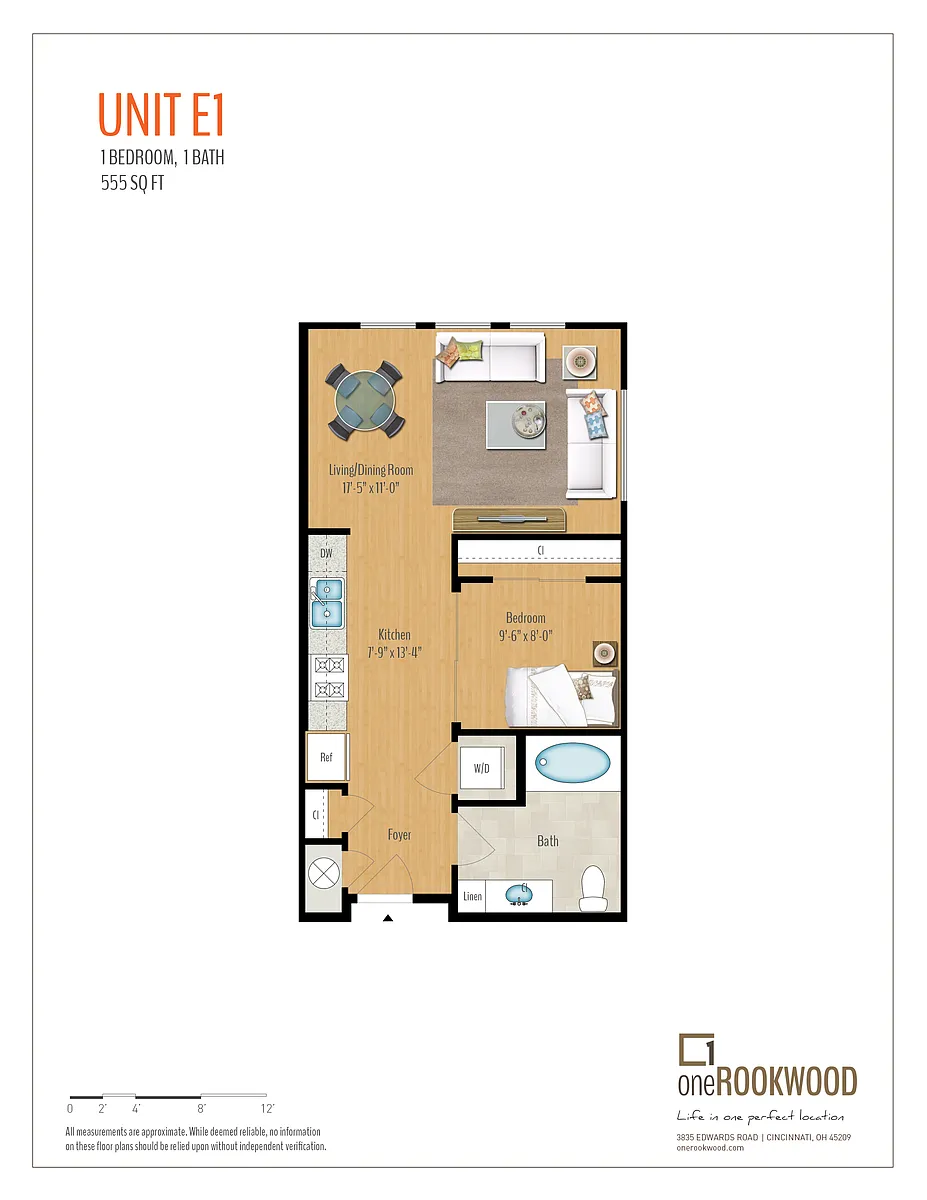 Floor plan 1Bd/1Ba