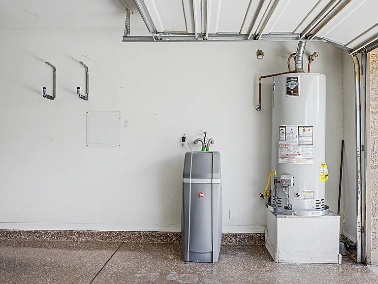 Water softner and gas water heater.