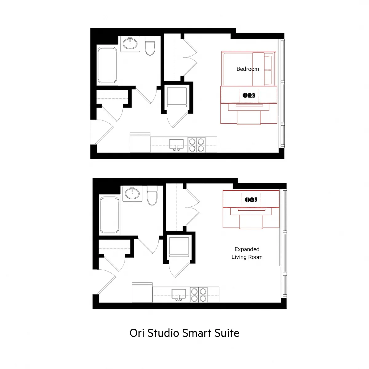 Floor plan Studio Smart Suite | S01f
