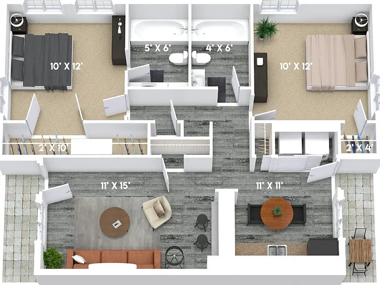 new 2x2 floorplan with dimensions new 2x2 floorplan with dimensions