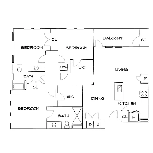 Floor plan Design 3A
