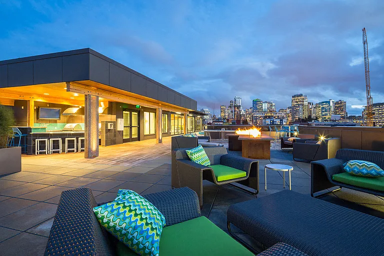 Rooftop View at Night