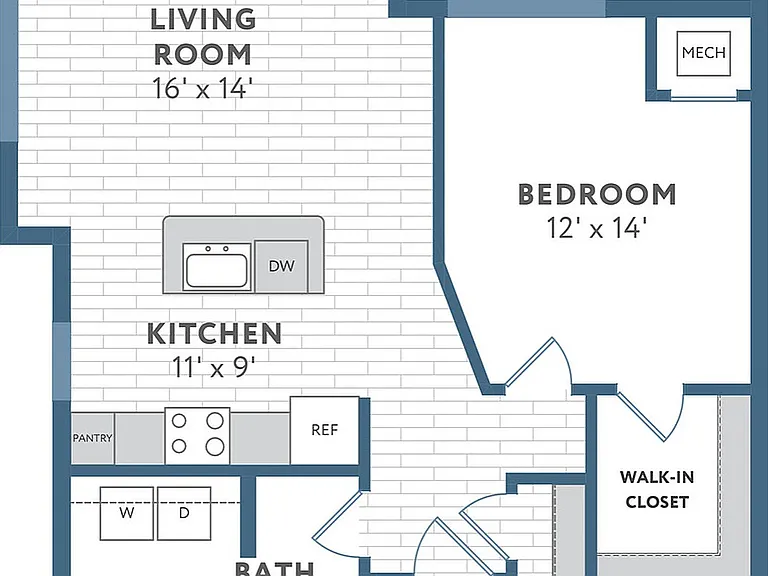 Floor Plan B4 | 22 Slate | Apartments in Madison, WI Floor Plan B4 | 22 Slate | Apartments in Madison, WI