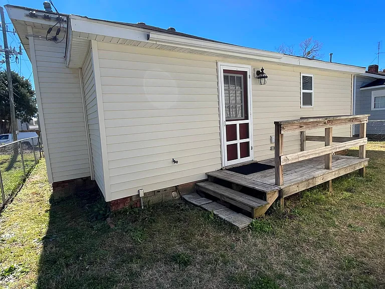 Back door and porch