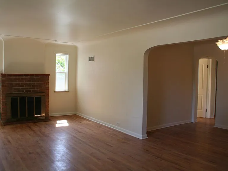 Living room with fire place