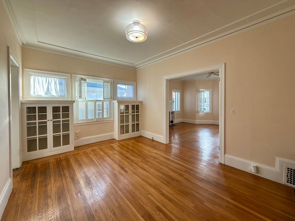 Dining room, built n cabinets with glass door fronts