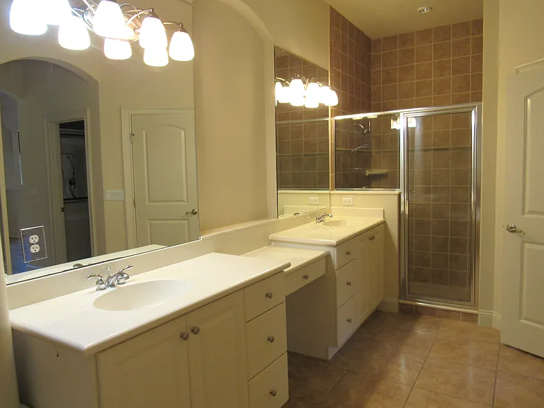 Primary vanity and shower