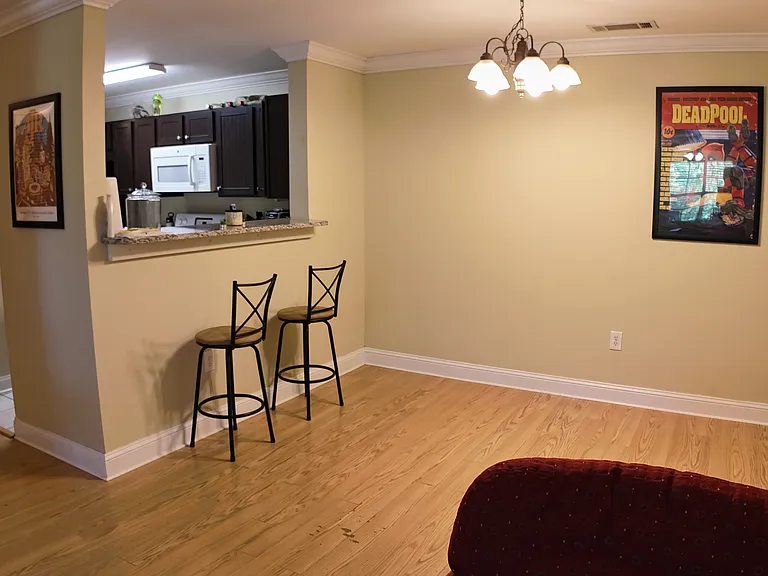bar stools at kitchen counter
