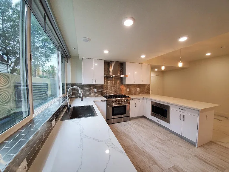 Kitchen and side yard view
