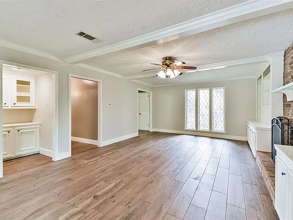 Living room with gas fireplace