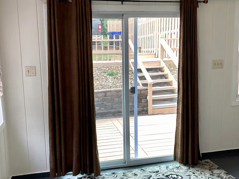 sliding doors to back yard
