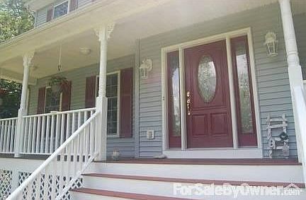 Close up of the front door.