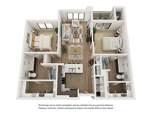 Floor plan 2X2-1076
