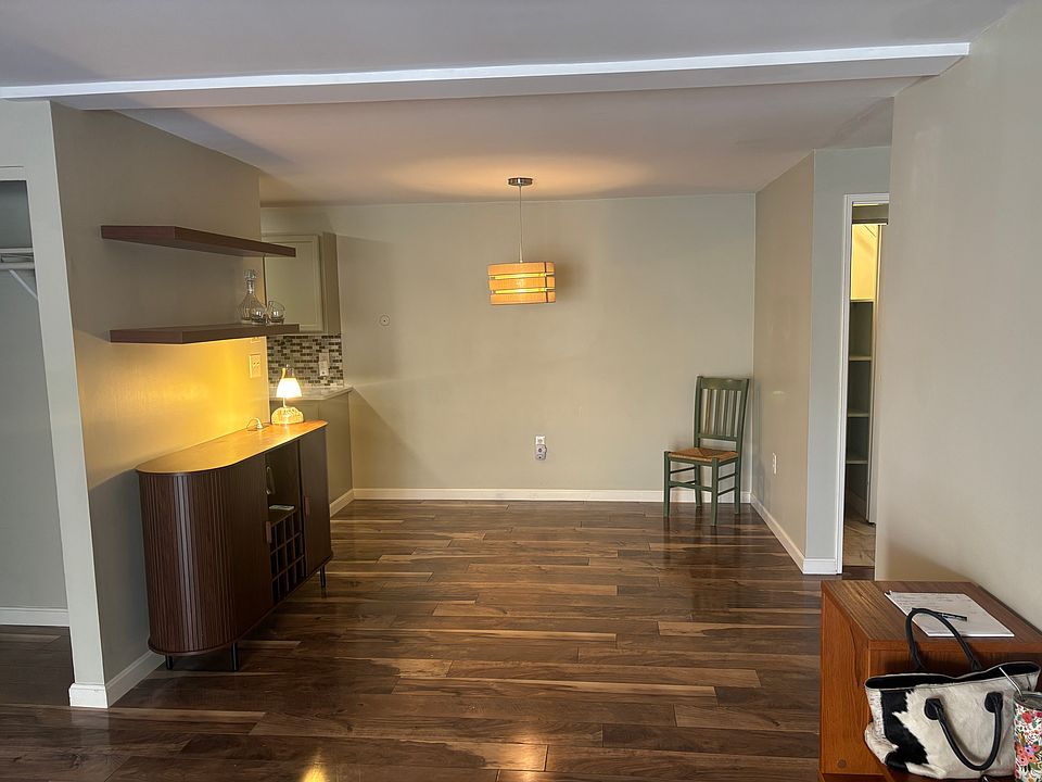 View from living room into dining room