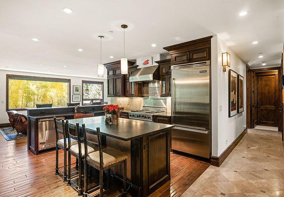 Kitchen with Viking appliances and granite counters
