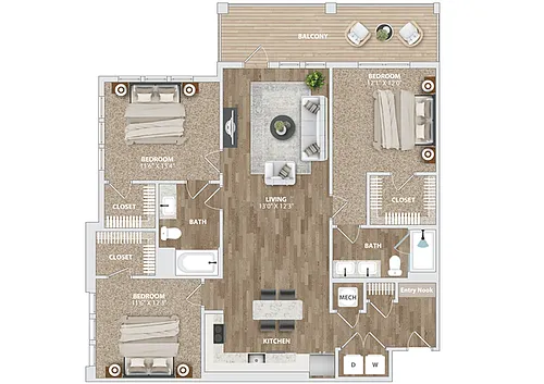 Floor plan C1B
