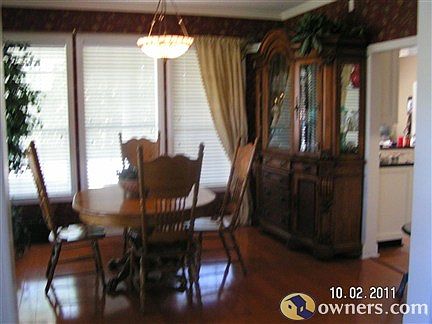 Dining showing door to kitchen