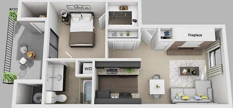Floor plan Small 1x1
