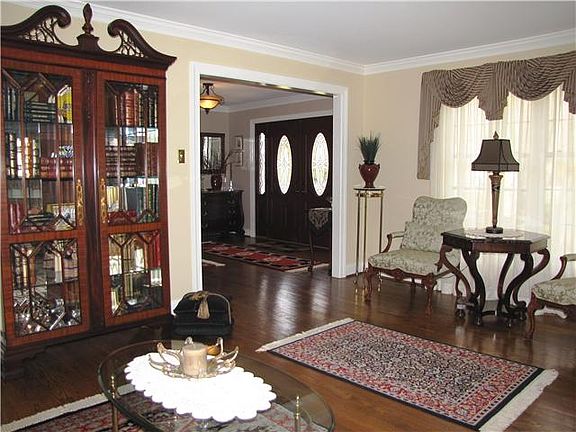 Formal Living Room with Crown Moulding
