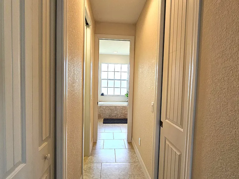 Hallway to master bath