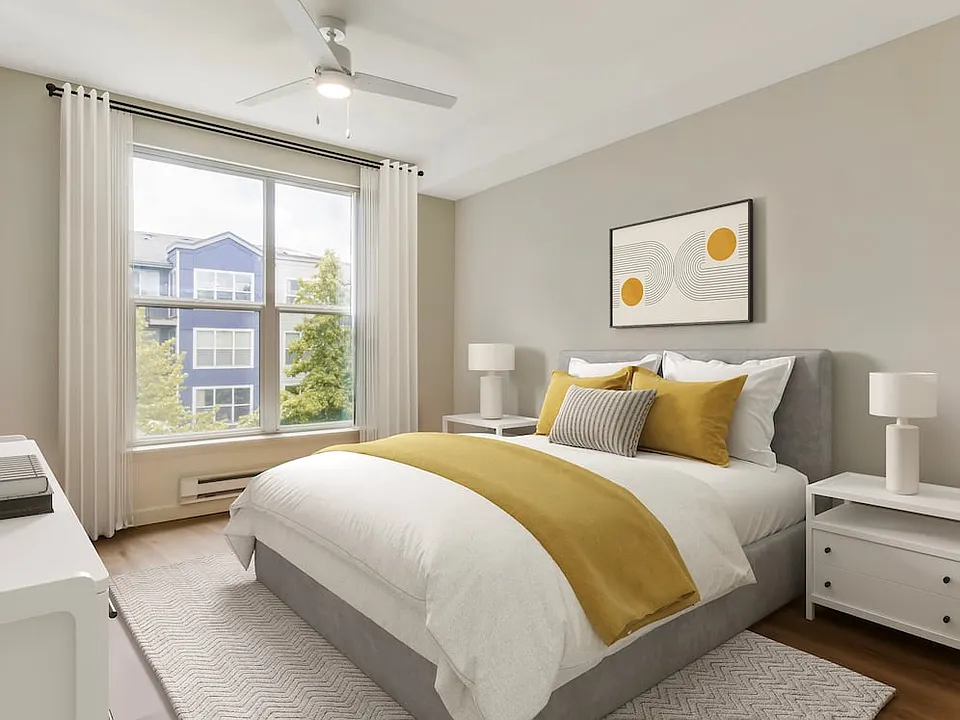 Renovated Package I bedroom with hard surface flooring (in select homes)