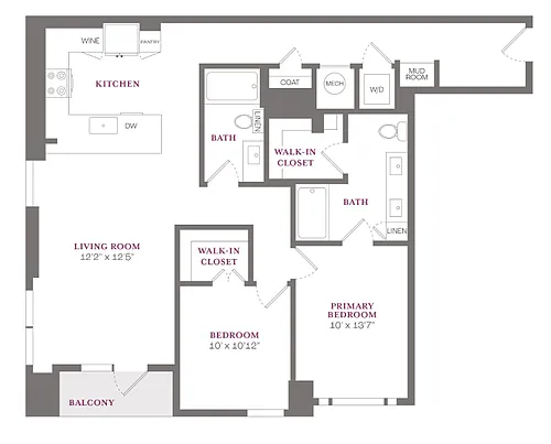 Floor plan 2X2 B4