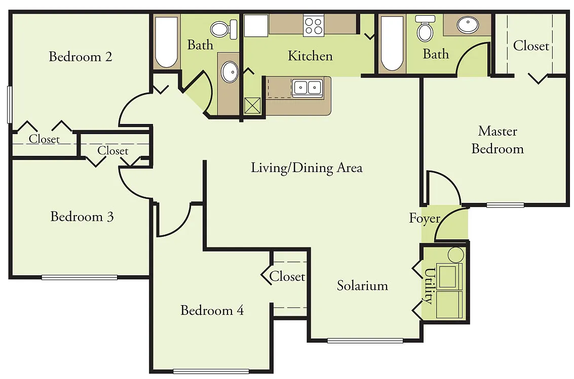 Floor plan Four Bedroom Phase I