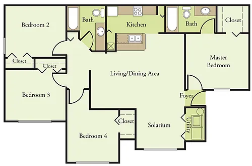 Floor plan Four Bedroom Phase I