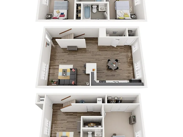 Experience the elegance of this duplex floor plan with spacious interiors and contemporary design. Experience the elegance of this duplex floor plan with spacious interiors and contemporary design.