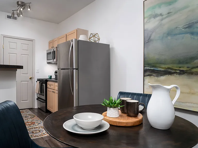 Clean lines, natural accents, and everyday essentials come together to create a kitchen that feels both stylish and inviting.