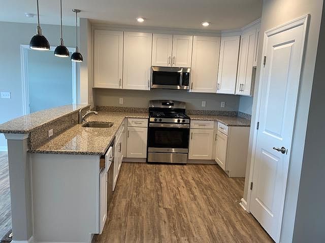 Kitchen with gas stove