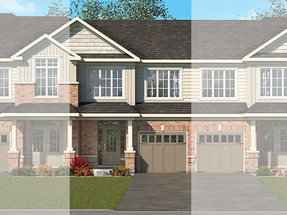 Front exterior of Atly Style B at Pinehurst in Paris, Ontario.
