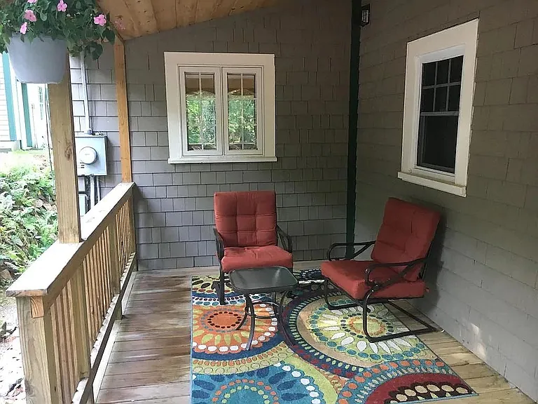 Back porch off driveway