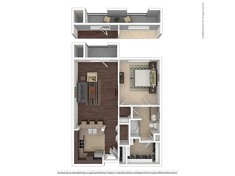 Floor plan 1 Bedroom 1 Bathroom A2